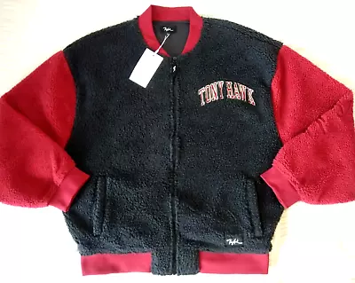 Buy Tony Hawk Varsity Fleece Jacket Size XL Bomber Caballera Red Grey *New/Tags*  • 34.50£