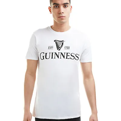 Buy Official Guinness Mens Mono Logo T-shirt White S - XXL • 12.99£