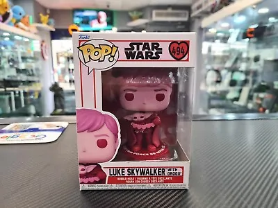 Buy Star Wars Valentines Luke Skywalker & Grogu #494 Funko Pop! Fast Delivery • 11.11£
