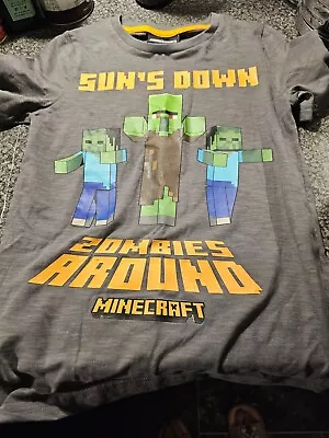 Buy Minecraft T Shirt Boys Aged 9 TU Clothing • 0.99£