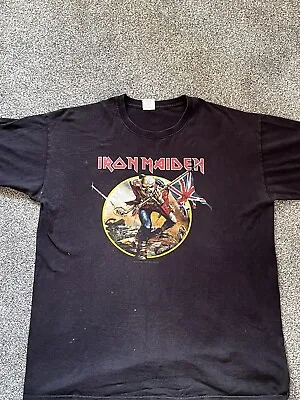 Buy Iron Maiden Official Shirt Somewhere Back In Time World Tour 2008 Vintage Size L • 29.99£