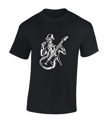 Buy Dead Singer Mens T Shirt Cool Musician Skeleton Skull Band Singer Design Top • 8.99£