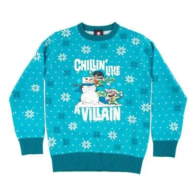 Buy Childrens Kids Christmas Jumper Batman Robin Chillin Like A Villain Age 7-8 • 8.99£