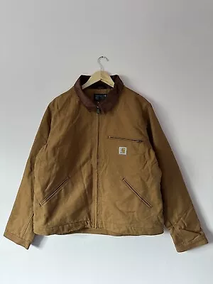 Buy Carhartt Men’s Detroit Cord Collar Duck Jacket Large Brand New RRP £180 • 109£