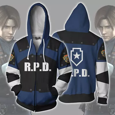 Buy Men Evil Leon Resident RPD Scott Kennedy Cosplay Hoodies Sweatshirts Coat Jacket • 34.79£
