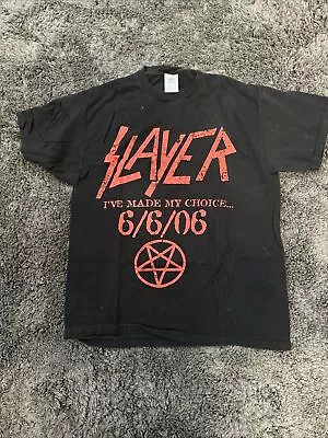 Buy Rare Vintage Slayer I’ve Made My Choice 6/6/06 666 2006 T Shirt Medium • 70£