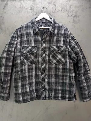 Buy BC Clothing Flannel Shirt Jacket Size 2XL Quilt Lining • 18.95£