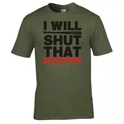 Buy The Walking Dead Negan  I Will Shut That Down  T Shirt New • 12.99£