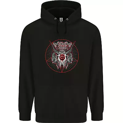 Buy Black Metal Demonic Skull Heavy Metal Mens 80% Cotton Hoodie • 19.99£