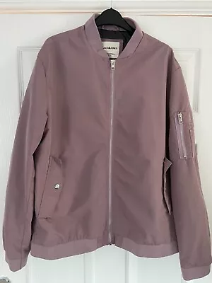 Buy Jack & Jones Men's Pink Lightweight Bomber Jacket Size XL • 12£