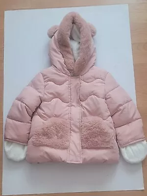 Buy Baby Girls Padded Hooded Jacket From George - Pink - Size 12-18 Months • 2.50£