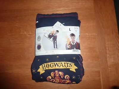 Buy Ladies Harry Potter Pyjama Set Hogwarts Size L 16 /18 Pure Cotton For Comfort • 12.99£
