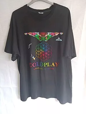 Buy Black COLDPLAY Band Concert T-Shirt A Head Full Of Dreams Alternate Logo 3XL  • 24.99£