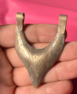 Buy Antique Genuine Rare Ancient SILVER Decorated Viking Amulet Artifact Authentic • 33.07£