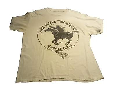 Buy Used Vintage Neil Young Crazy Horse T-SHIRT 1991 Ragged Glory Tour Read(B¹J) • 132.76£