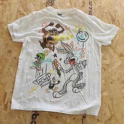 Buy Looney Tunes Graphic T Shirt White Adult Medium M Mens Summer • 11.99£