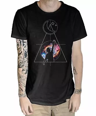 Buy Psychedelic Reach For The Stars Cosmic Universe Drug DMT Mens T-Shirt • 12.95£