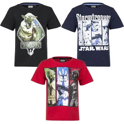 Buy Star Wars `Mandalorian Yoda & Stormtrooper` Kids Boys T-Shirt - Official Merch • 8.35£