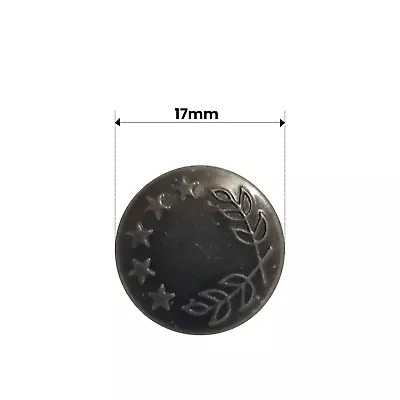 Buy Hammer On Jeans Buttons 17mm Denim Replacement For Leather Jacket Coat Trousers • 2.25£