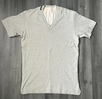 Buy Dolce Gabbana Mens Mainline Y2k Dual Layer V-Neck T-shirt Grey / Pink IT 50 • 60£