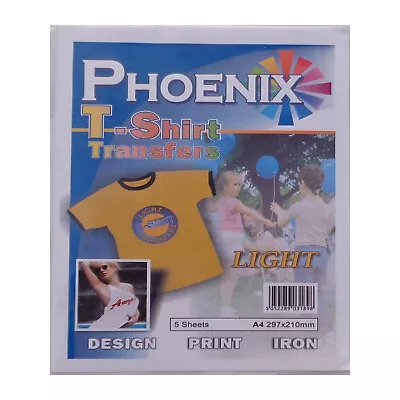 Buy Phoenix T-Shirt Transfer Paper - Light (5, 10, 30 Sheets) • 6.91£