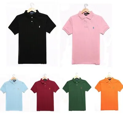 Buy Ralph Lauren Men Polo Shirt Polo T-Shirt Tops Casual Shirts With Logo Cotton UK • 19.85£