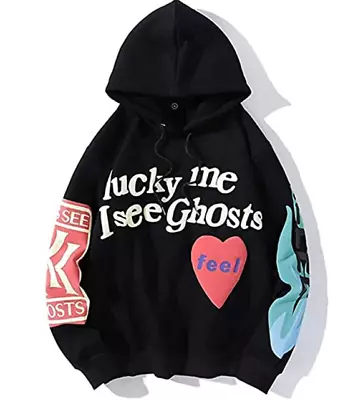 Buy Sweatshirt West Lucky Me I See Ghosts Unisex Jumpers Hip Hop Sport Tops 2024 Boy • 22.56£