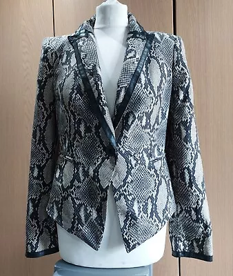 Buy Zara Silk Snake Print Jacket Size M • 12£