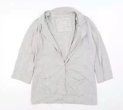Buy Denim Co Womens Grey Jacket Blazer Size 12 Button • 9.50£