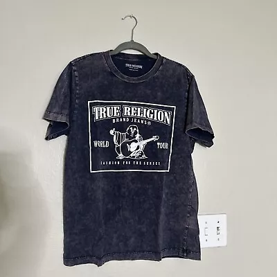 Buy True Religion Acid Wash Boyfriend Tee - Gray, Medium • 11.33£
