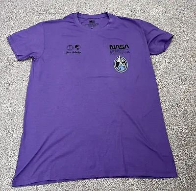 Buy NASA T-Shirt Medium Purple Cotton Mens • 10.49£