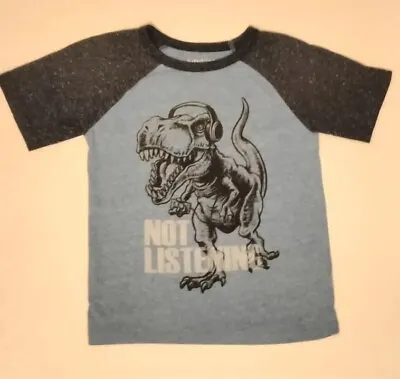 Buy Jumping Beans Boys 7X Blue/Gray Not Listening Dinosaur Short Sleeve T-shirt • 8.03£