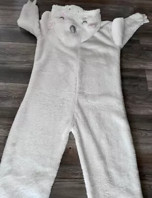 Buy Next One Piece White Fleece Unicorn Pyjama Loungewear Uk 12 Excellent Condition • 7£
