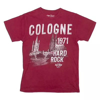 Buy HARD ROCK CAFE Cologne 1971 Mens T-Shirt Red S • 17.99£