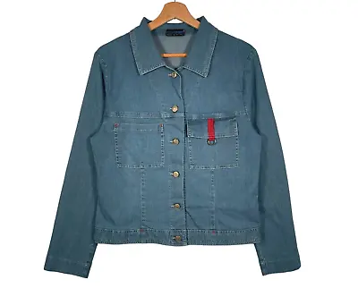 Buy Rosa Rosam Denim Jacket Womens Size UK 10 EU 38 Blue French Made Cotton Pockets • 19.97£