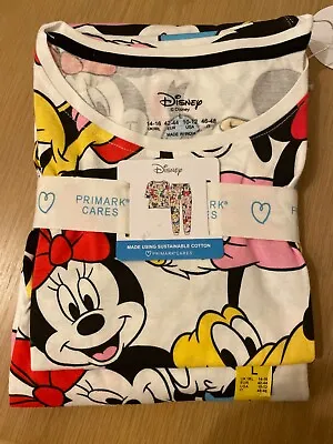 Buy Disney Mickey Minnie Mouse & Friends Ladies Pyjamas L 14/16 New Primark • 13.95£