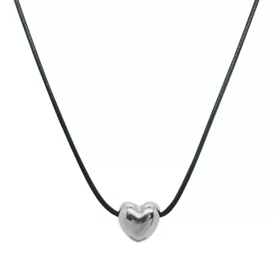 Buy Love Heart Pendant Necklace Black Rope Neck Chain Fashion Jewelry For Women • 5.81£