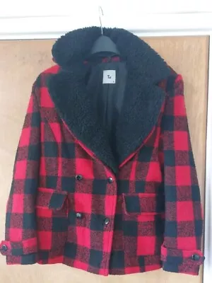 Buy Tu Womans Jacket Uk Size 10 Red And Black • 25£