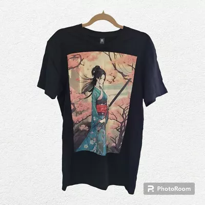 Buy Mens Japanese Themed T-shirt Size M Samurai, Blossom  • 9.99£
