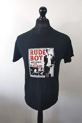 Buy Rude Boy The Clash Tshirt Mens Medium Black Gildan Fitted Band Tee • 15£