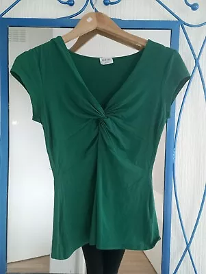 Buy Oasis Green Twist Knot Everyday Top T-Shirt  Size 12 • 6.99£