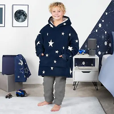 Buy Star Hoodie Blanket Oversized Kids Jumper Sherpa Fleece Big Sweatshirt Soft Warm • 12.99£