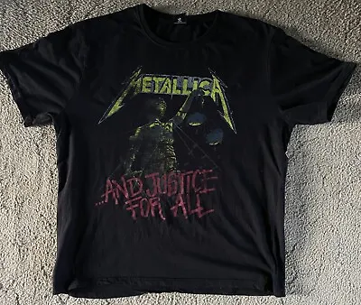 Buy Metallica And Justice For All Tour Pre-loved  T-Shirt Official Merch Size = 3XL • 6.32£