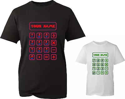 Buy Personalised Number Day Super Mario Luigi Calculator T-Shirt Vintage Cartoon Top • 9.99£