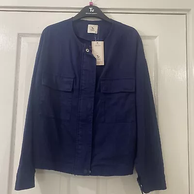 Buy Ladies Denim Style Cotton Jacket Size 14 • 20£