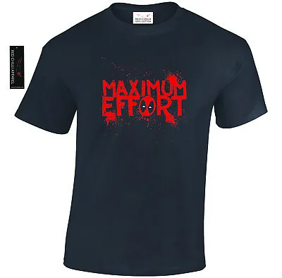 Buy Deadpool Maximum Effort Inspired T-Shirt Movie T-Shirt Gym T Shirt • 7.99£