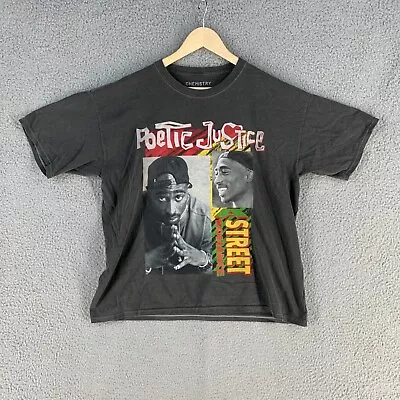 Buy Chemistry X Poetic Justice Shirt XL Teen Faded Black Contrast Stitching • 5.61£