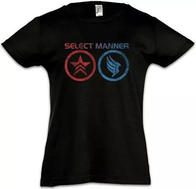 Buy SELECT MANNER Kids Girls T-Shirt Symbols Jack Commander Mass Normandy Effect • 16.95£