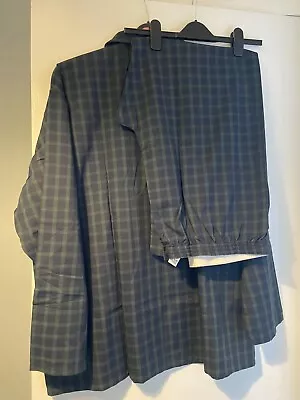 Buy Mens XL BHS Pyjamas Green Tartan Check Poly Cotton • 12.50£