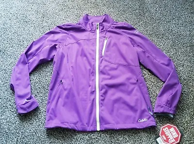 Buy Cabela's Wind Stopper Soft Shell Lightweight Purple Jacket Women's Size 2X NEW • 67.48£